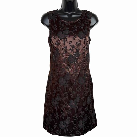 TRUE VTG 1990s JOHNATHAN MARTIN SHIFT DRESS FLORAL GRUNGE GOTH WHIMSIGOTH 11 M - Picture 1 of 6